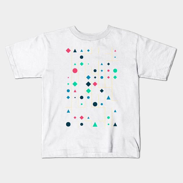 Amazing Geometric Animated Shape Pattern #4 Kids T-Shirt by Trendy-Now